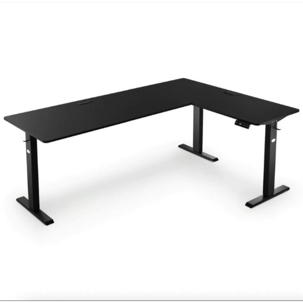 Комп'ютерний кутовий стіл Di Volio Trani з регульованою висотою чорний