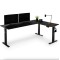 Комп'ютерний кутовий стіл Di Volio Trani з регульованою висотою чорний