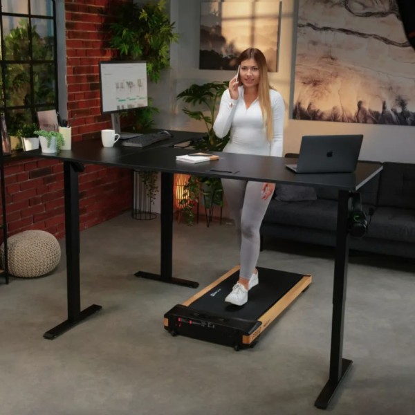 Комп'ютерний кутовий стіл Di Volio Trani з регульованою висотою чорний