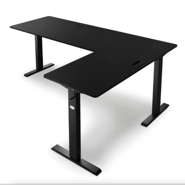 Комп'ютерний кутовий стіл Di Volio Trani з регульованою висотою чорний