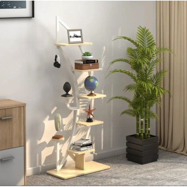 Стелаж для квітів Costway Ruta у формі півмісяця білий