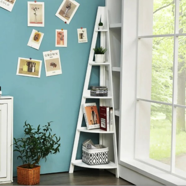 Стелаж Costway Solo кутовий для квітів білий