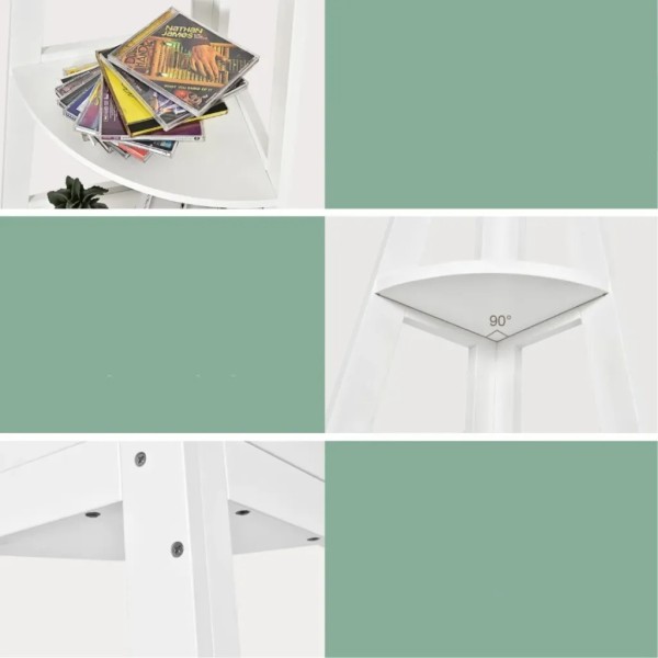 Стелаж Costway Solo кутовий для квітів білий