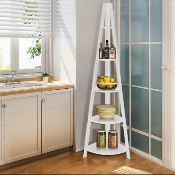 Стелаж Costway Solo кутовий для квітів білий