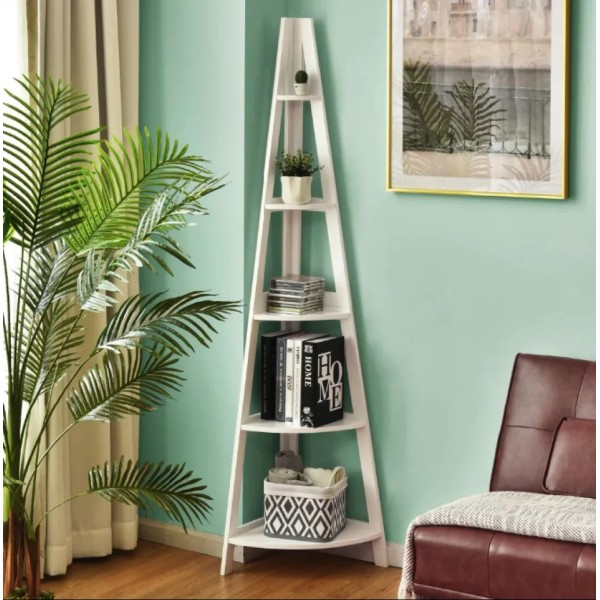 Стелаж Costway Solo кутовий для квітів білий