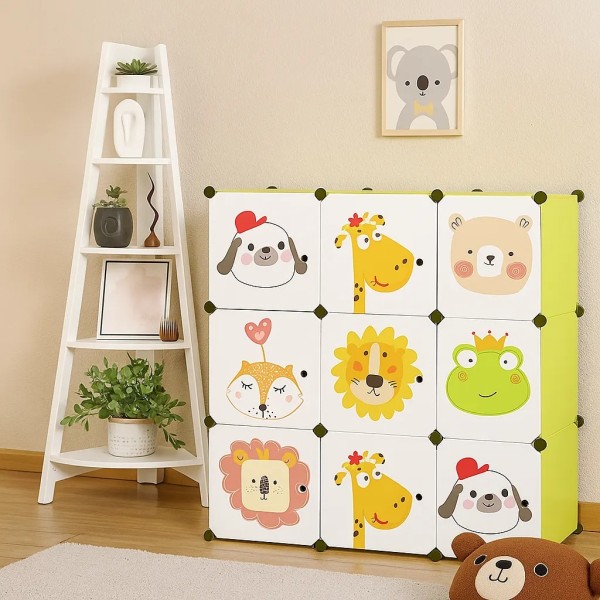 Модульна шафа-органайзер Leobert Kids для дитячих іграшок зелена