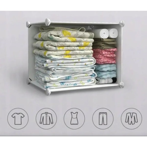 Модульна шафа-органайзер Leobert Kids для дитячих іграшок біла