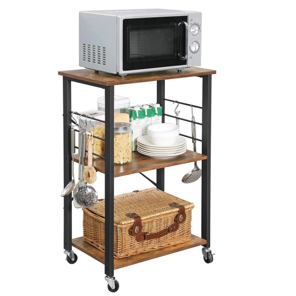 Стелаж Leobert Dash на колесах в стилі Loft коричневий