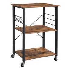 Стелаж Leobert Dash на колесах в стилі Loft коричневий