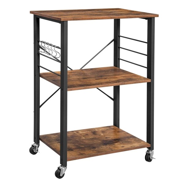 Стелаж Leobert Dash на колесах в стилі Loft коричневий