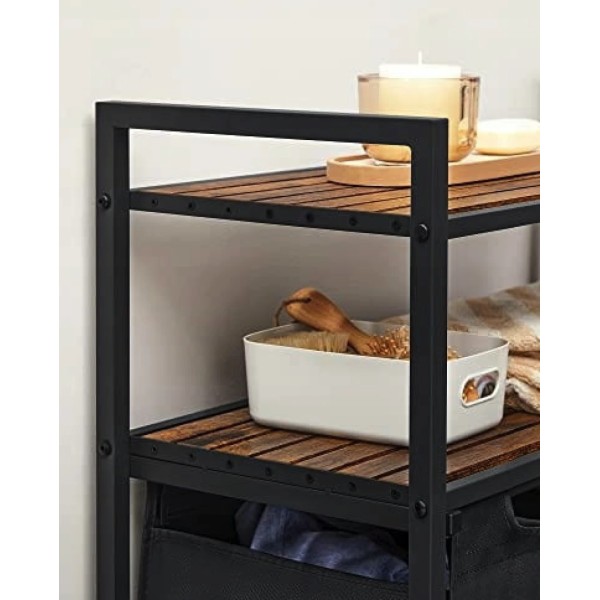 Кошик для білизни Leobert Costway 92 л з 2 полицями в стилі Loft