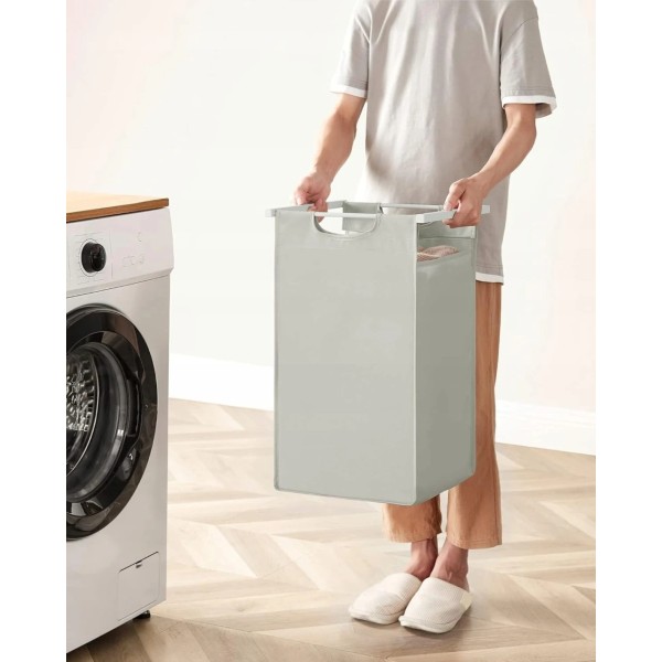 Кошик для білизни Leobert Chariot з трьома відділеннями 3 x 38л білий