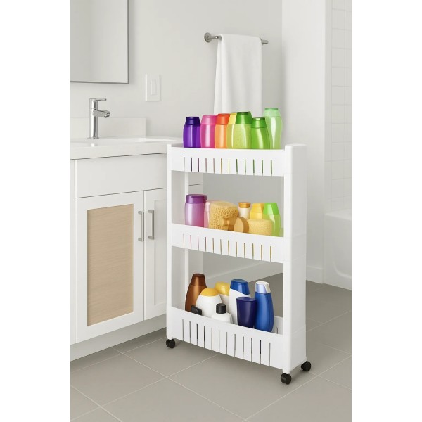 Етажерка Leobert Slim 3-рівнева на колесах