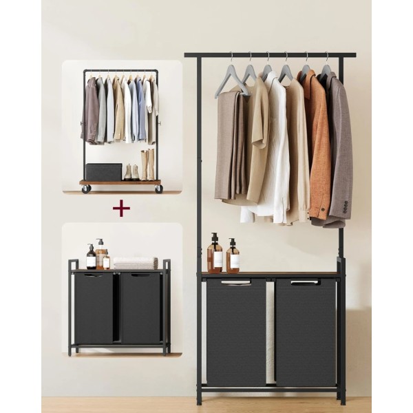 Кошик для білизни Leobert Moro 92л з вішалкою в стилі Loft