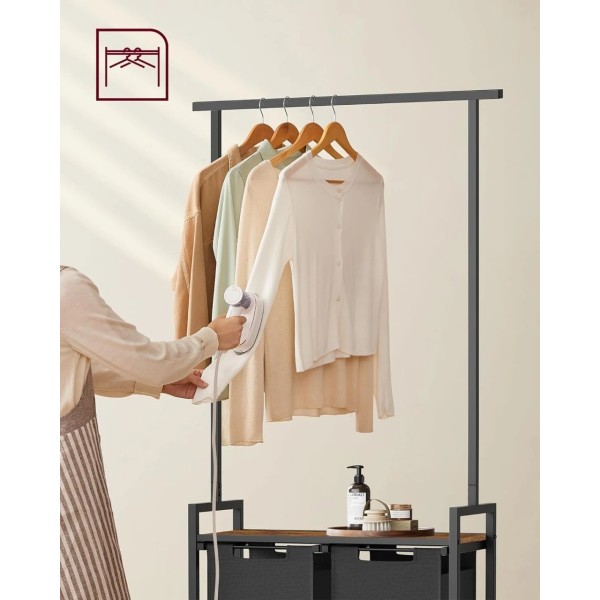 Кошик для білизни Leobert Moro 92л з вішалкою в стилі Loft