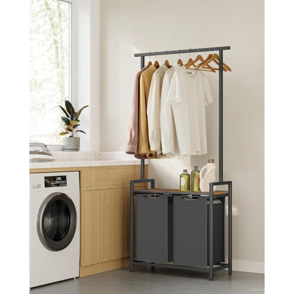 Кошик для білизни Leobert Moro 92л з вішалкою в стилі Loft