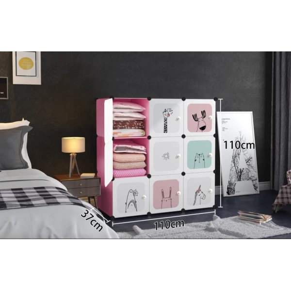 Модульна шафа-органайзер Leobert Kids для дитячих іграшок рожева