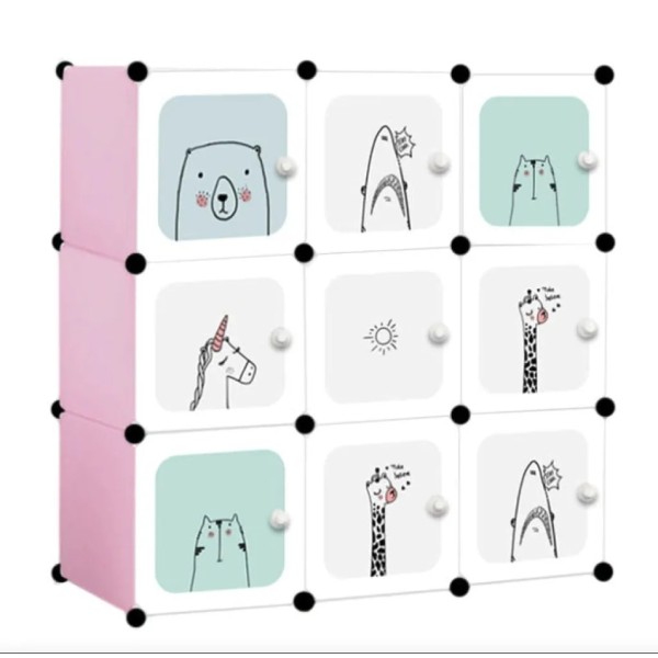 Модульна шафа-органайзер Leobert Kids для дитячих іграшок рожева