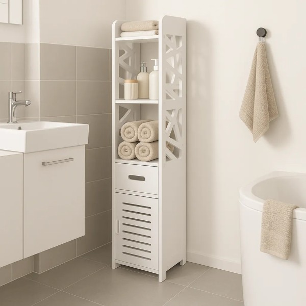 Пенал-шафа Leobert Cubic для ванни 120см підлогова