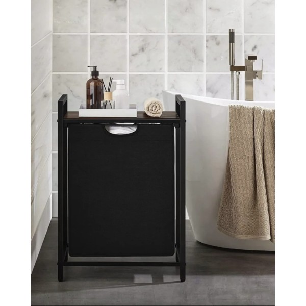 Кошик для білизни Leobert Napoli 65 л в стилі Loft чорний