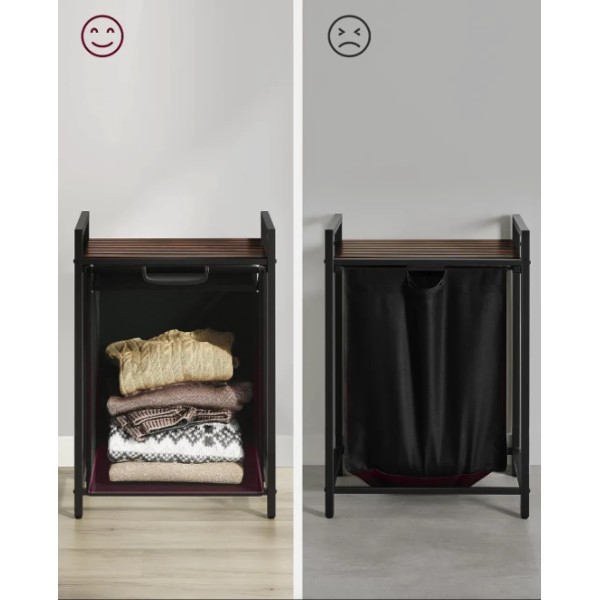 Кошик для білизни Leobert Napoli 65 л в стилі Loft чорний