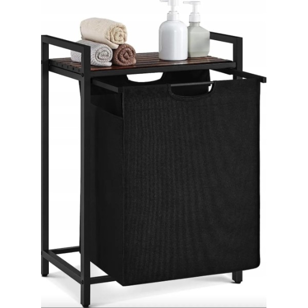 Кошик для білизни Leobert Napoli 65 л в стилі Loft чорний