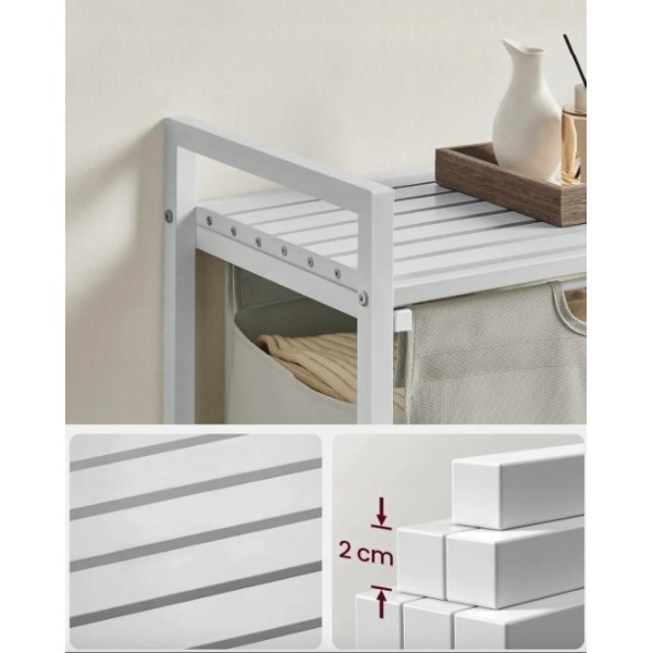 Кошик для білизни Leobert Napoli 65 л в стилі Loft білий