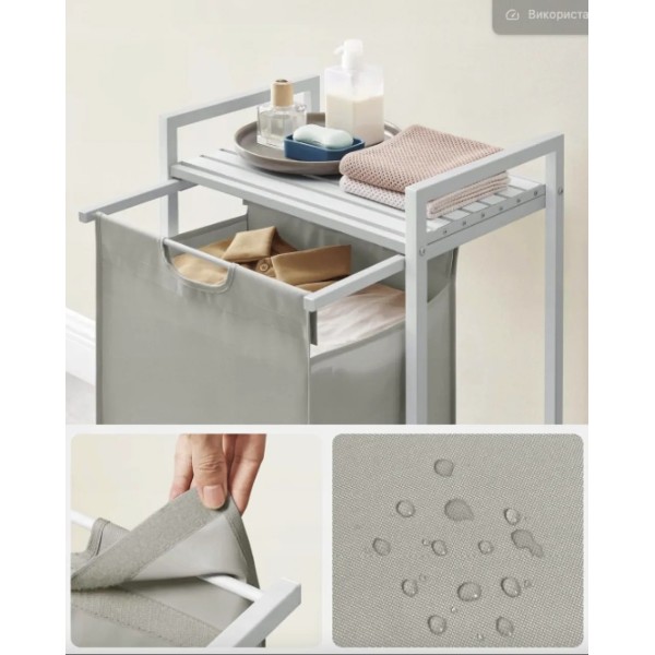 Кошик для білизни Leobert Napoli 65 л в стилі Loft білий