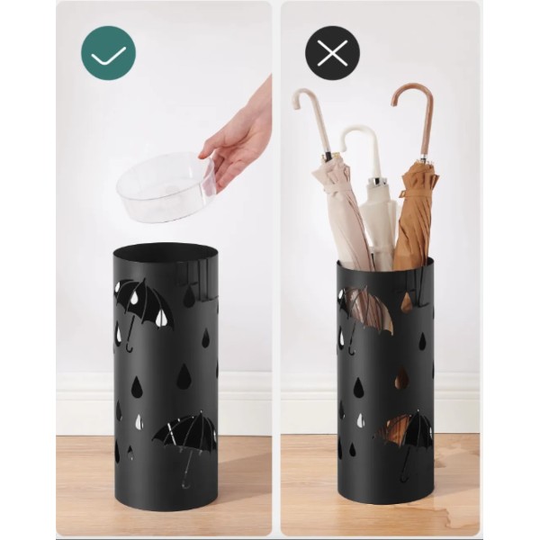 Підставка для парасольок Leobert Sakura кругла форма чорна