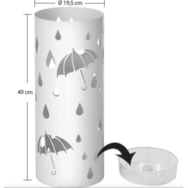 Підставка для парасольок Leobert Sakura кругла форма біла