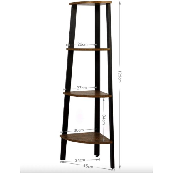 Етажерка Leobert Wooden кутова в стилі Loft