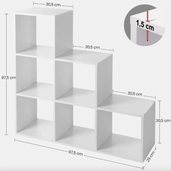 Стелаж сходи Leobert Denver білий