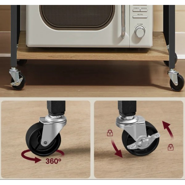 Стелаж Leobert Dash на колесах в стилі Loft натуральний