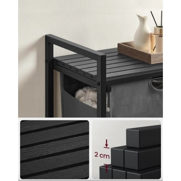 Кошик для білизни Leobert Napoli 65 л в стилі Loft сірий