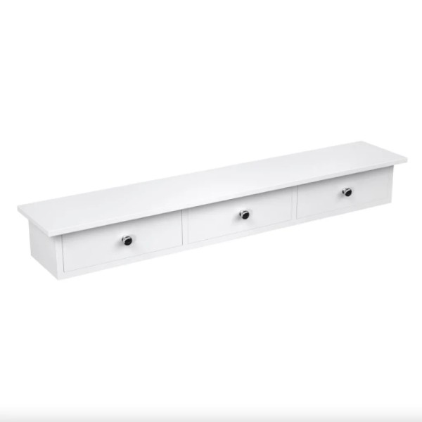 Полиця настінна Leobert Corner три шухляди біла