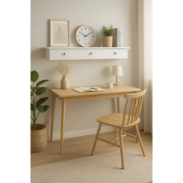 Полиця настінна Leobert Corner три шухляди біла