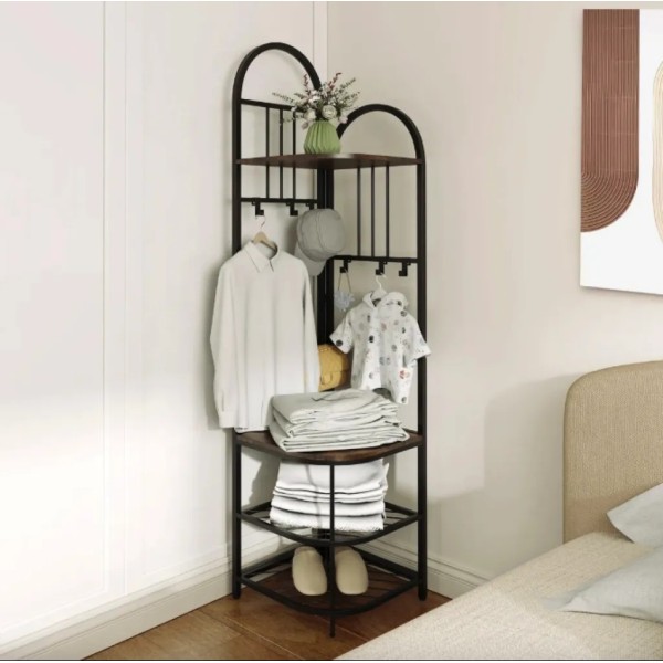 Вішалка для одягу Costway Richi кутова в стилі Loft