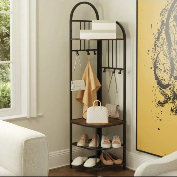 Вішалка для одягу Costway Richi кутова в стилі Loft