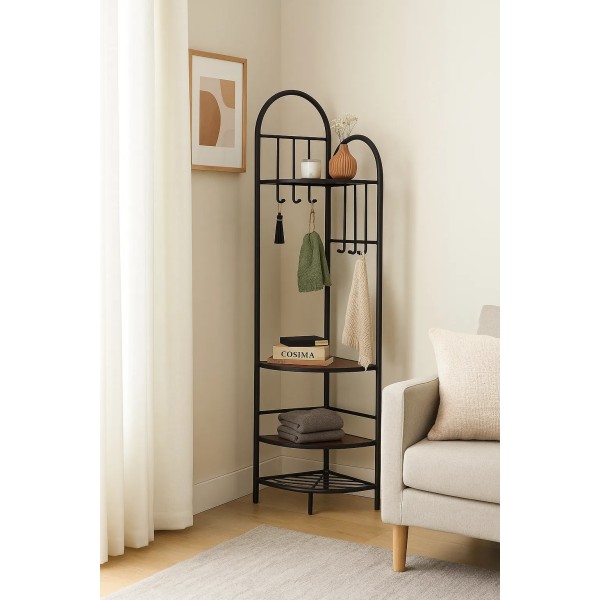 Вішалка для одягу Costway Richi кутова в стилі Loft