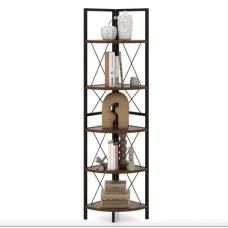 Етажерка Costway Signal кутова із металевим каркасом в стилі Loft