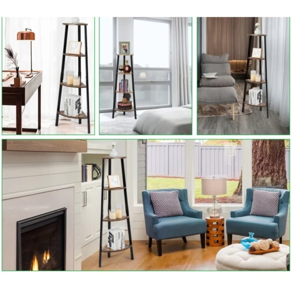 Етажерка Costway Leo кутова в стилі Loft