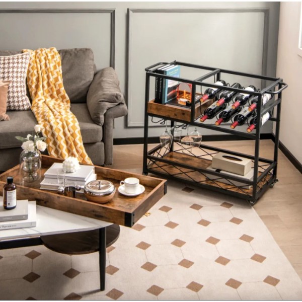 Барний візок Costway Mexico із кількома ярусами в стилі в стилі Loft