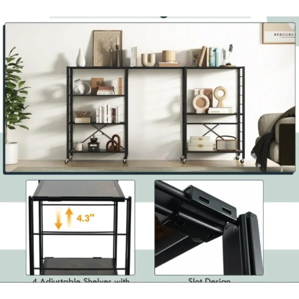 Стелаж Costway Scooby складаний в стилі Loft