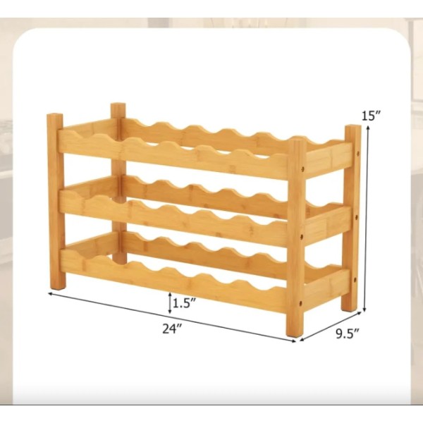 Винна стійка Costway Wenko настільна на 18 пляшок