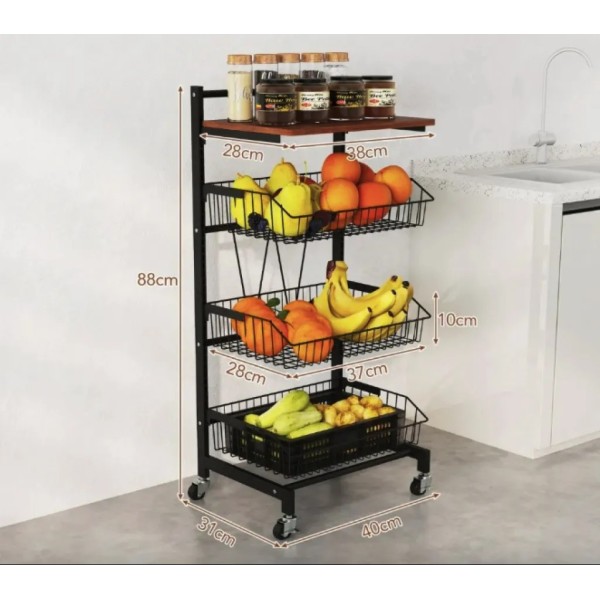 Стелаж Costway Vroda мобільний в стилі Loft