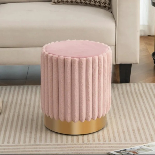 Пуф Costway Rosa велюровий на металевій основі