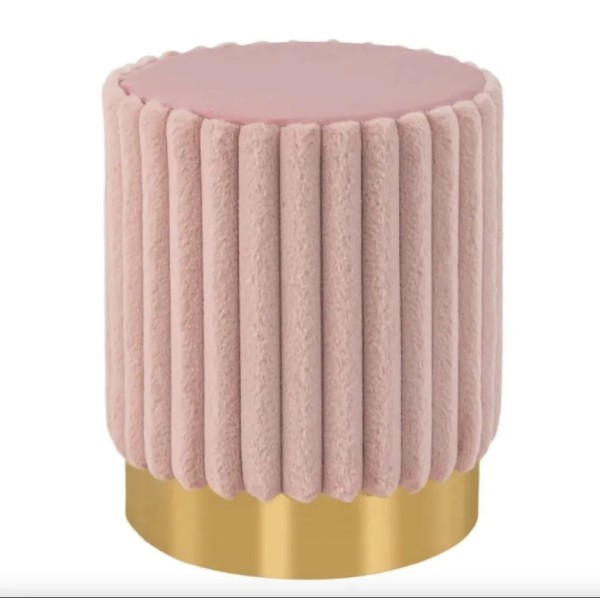 Пуф Costway Rosa велюровий на металевій основі