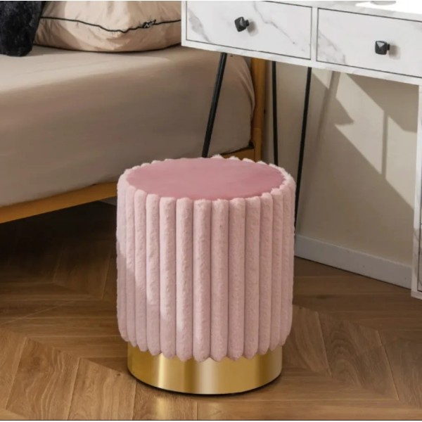 Пуф Costway Rosa велюровий на металевій основі
