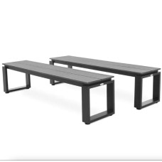 Садова лавка (на цвинтар) Di Volio Pisa 160 см 2 штуки сіра