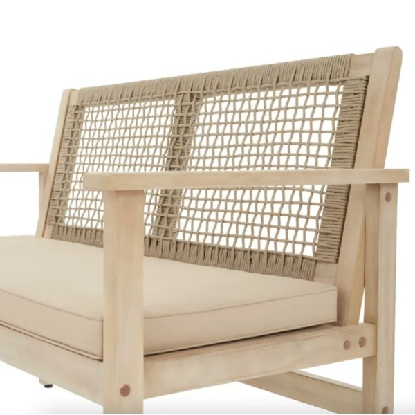 Садова лавка Di Volio Teracina з спинкою бежева